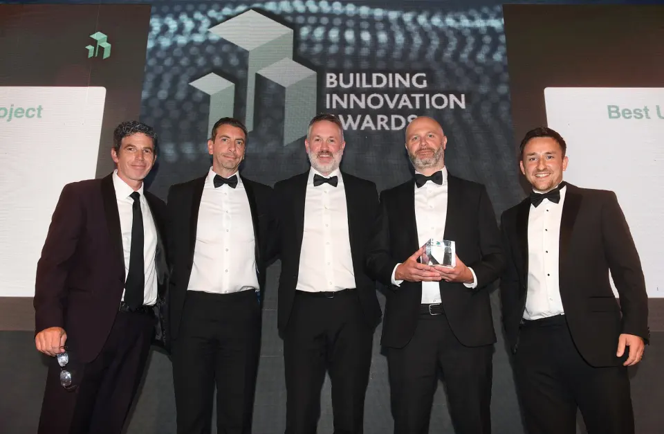 The digital construction team with their Building Innovation Award