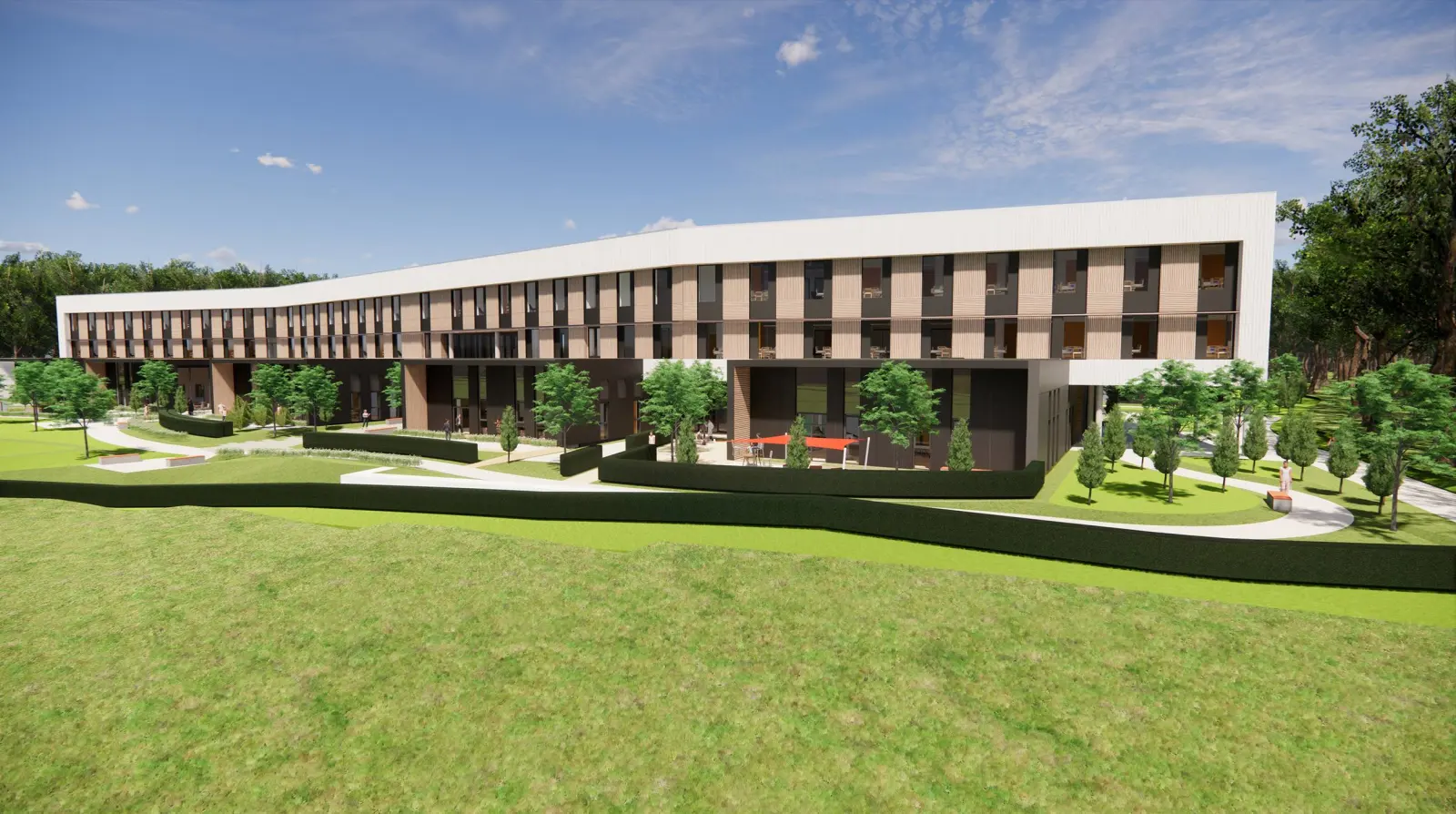 CGI of the National Rehabilitation Centre seen from the south